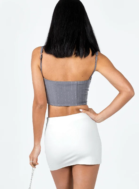 Karley Low Waist Mini Skirt White