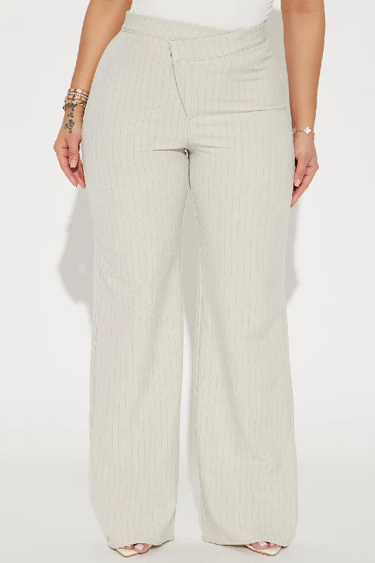 Keep Me Busy Asymmetric Waist Trouser - Khaki