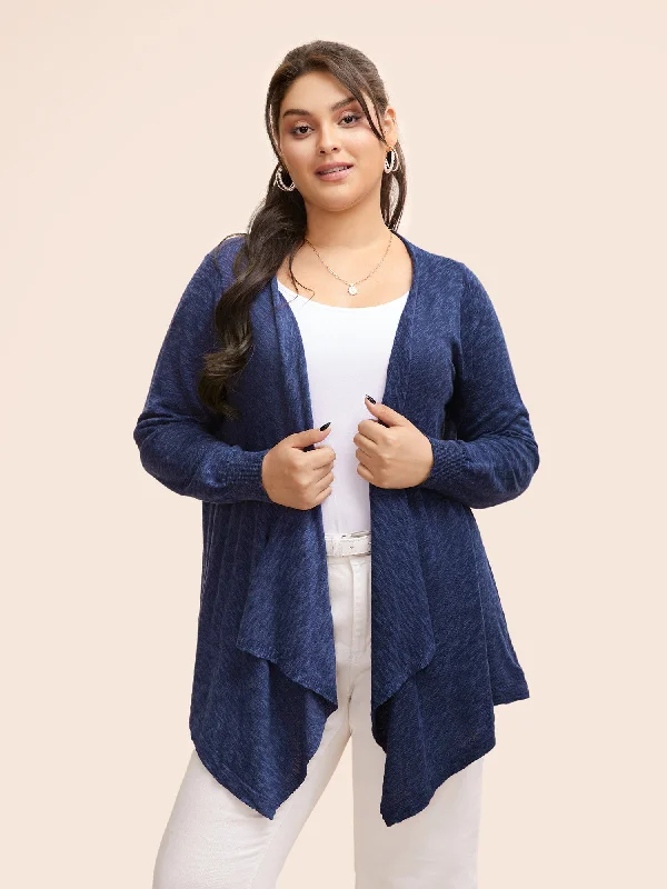 Kimono Collar Hanky Hem Cardigan