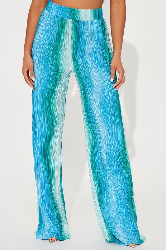 Maldives Plisse Pant - Blue/combo