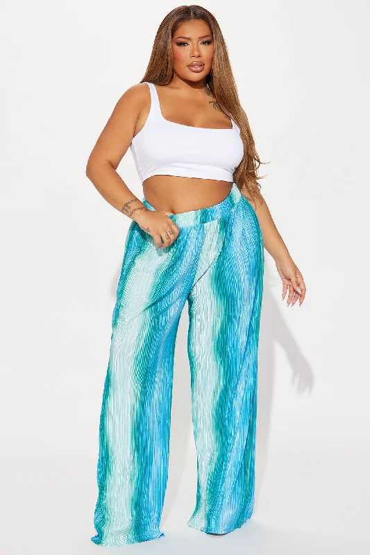 Maldives Plisse Pant - Blue/combo