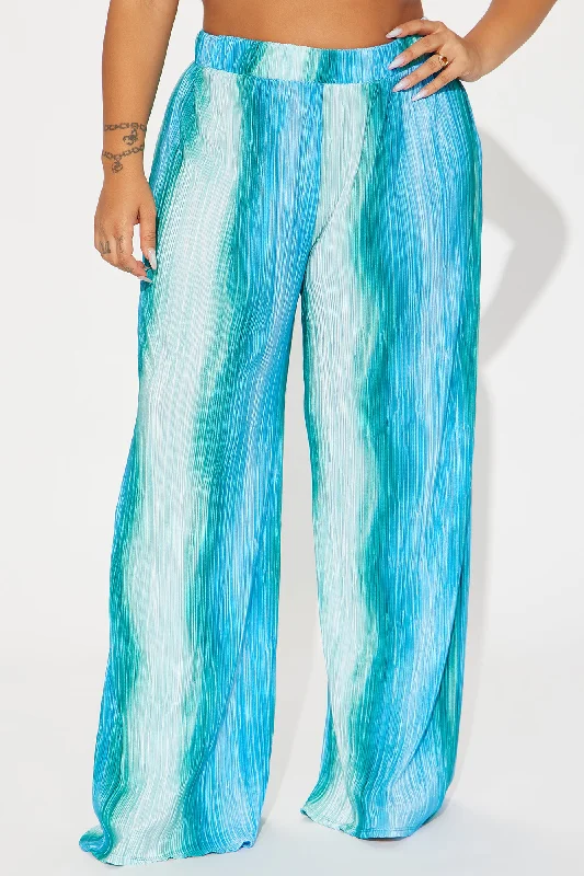 Maldives Plisse Pant - Blue/combo