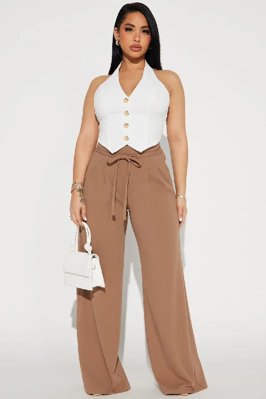 Name Your Game Trouser Pant - Taupe