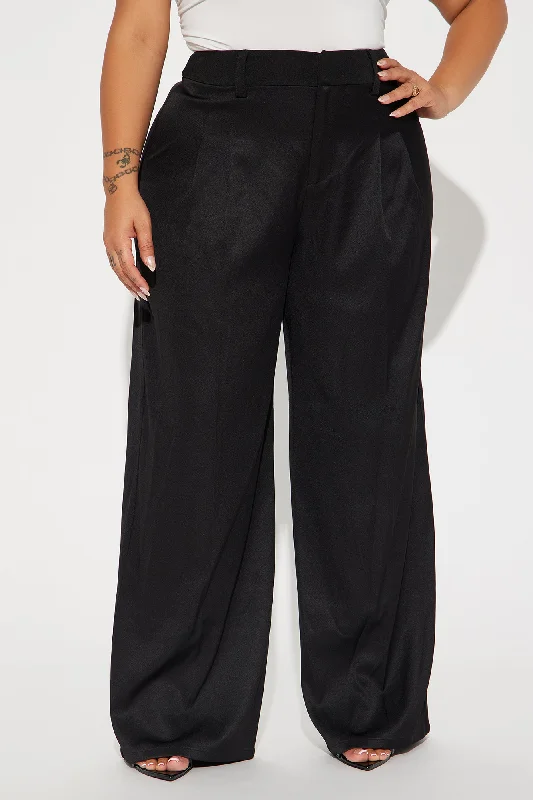 New To This Wide Leg Trouser - Black