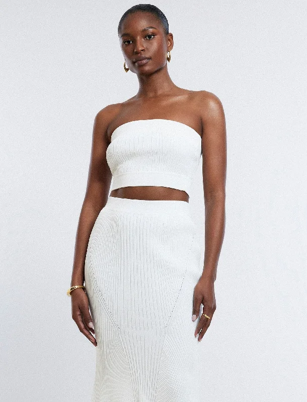 Nova Strapless Knit Crop Top