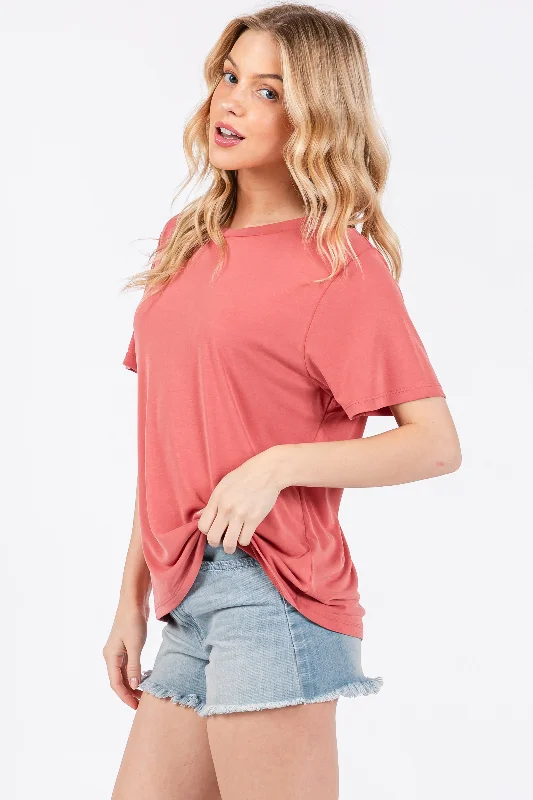 Rust Dolman Sleeve Top