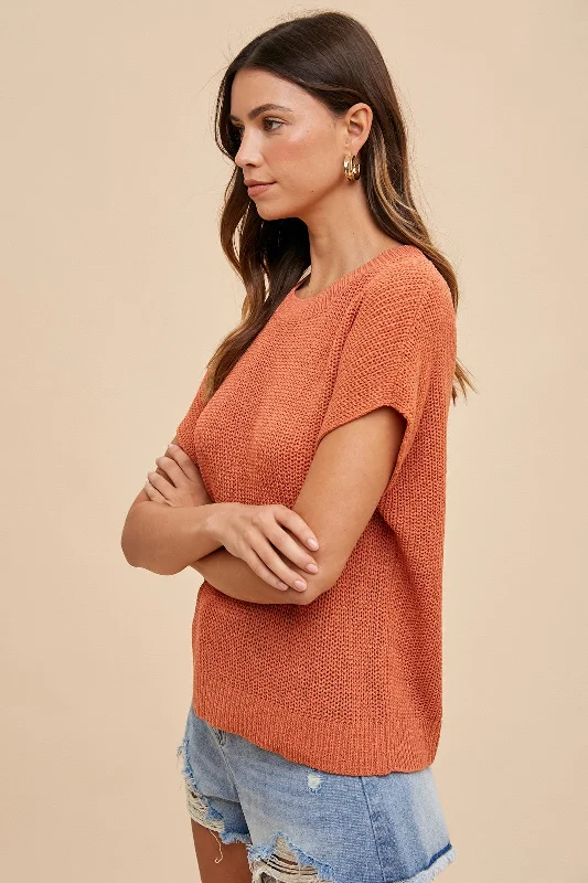 Rust Knit Maternity Top