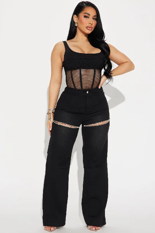 Swift Thinking Rhinestone Pant - Black