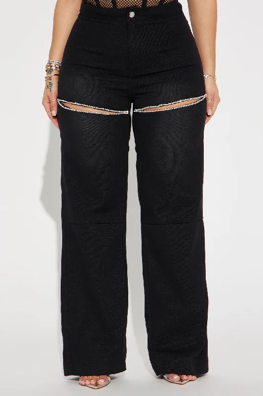 Swift Thinking Rhinestone Pant - Black