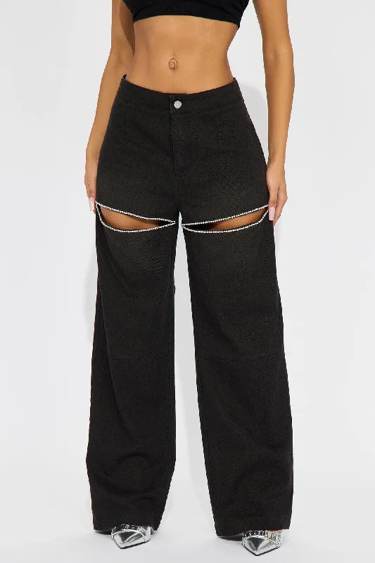 Swift Thinking Rhinestone Pant - Black