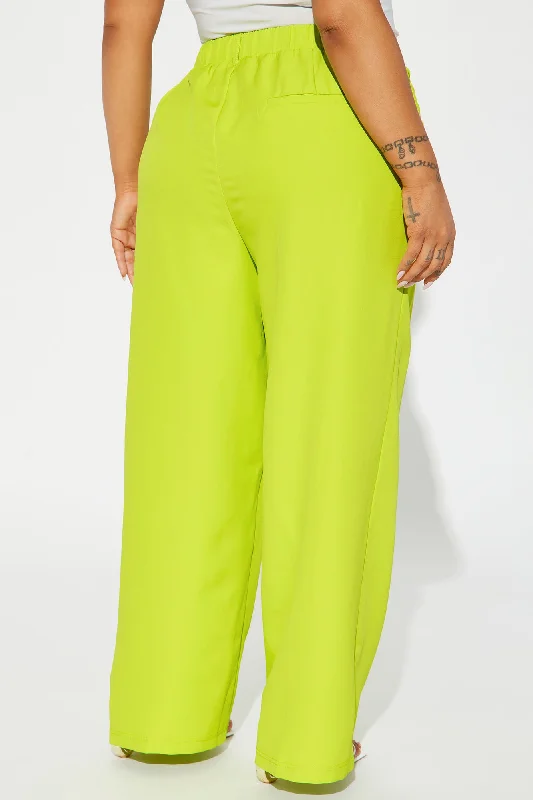 Trisha Wide Leg Trouser - Chartreuse