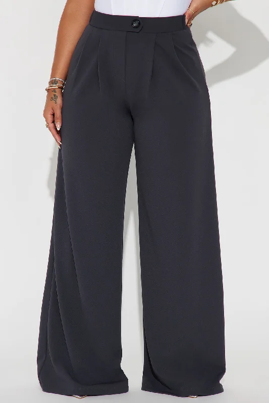 What Matters Most Wide Leg Trouser - Charcoal