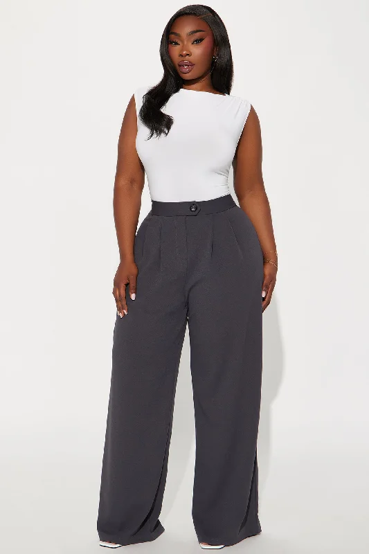 What Matters Most Wide Leg Trouser - Charcoal