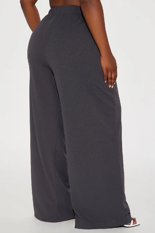 What Matters Most Wide Leg Trouser - Charcoal