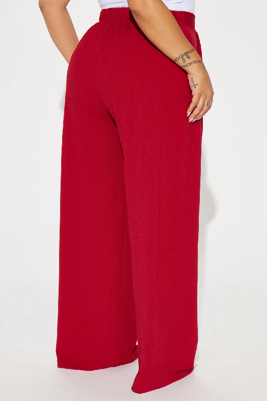 What Matters Most Wide Leg Trouser - Red