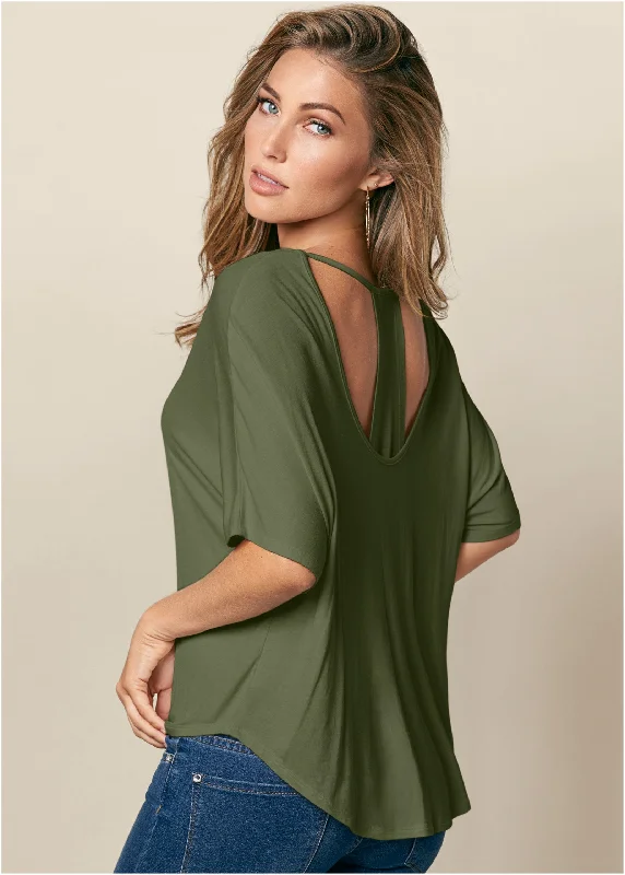 Racerback basic top - Olive