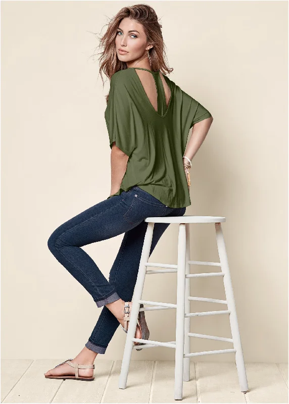 Racerback basic top - Olive