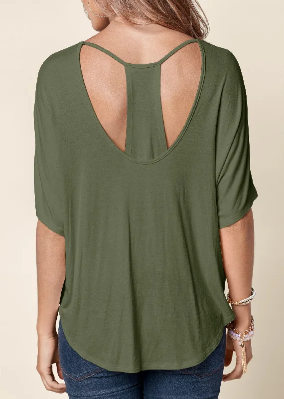 Racerback basic top - Olive