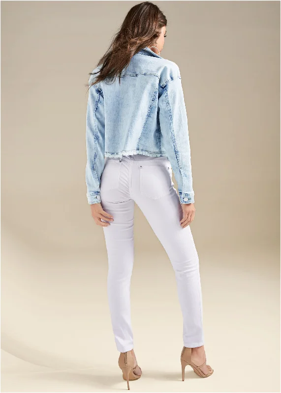 Crop acid wash denim jacket - Acid Wash