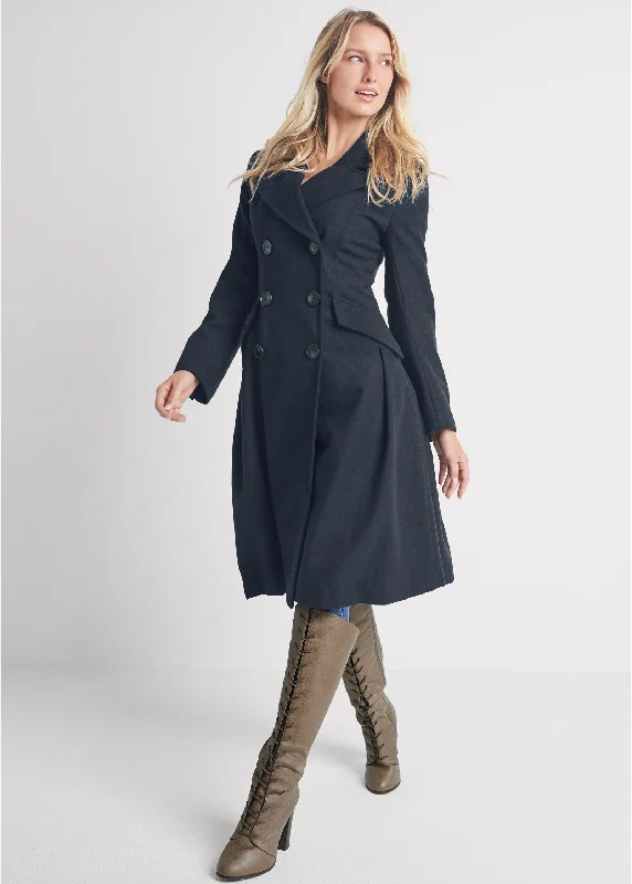 Long double breasted coat - Navy