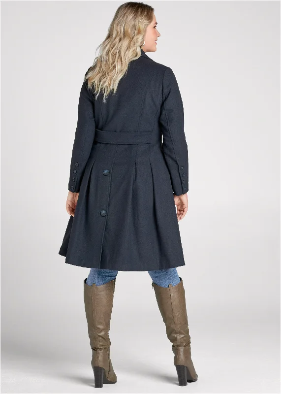 Long double breasted coat - Navy