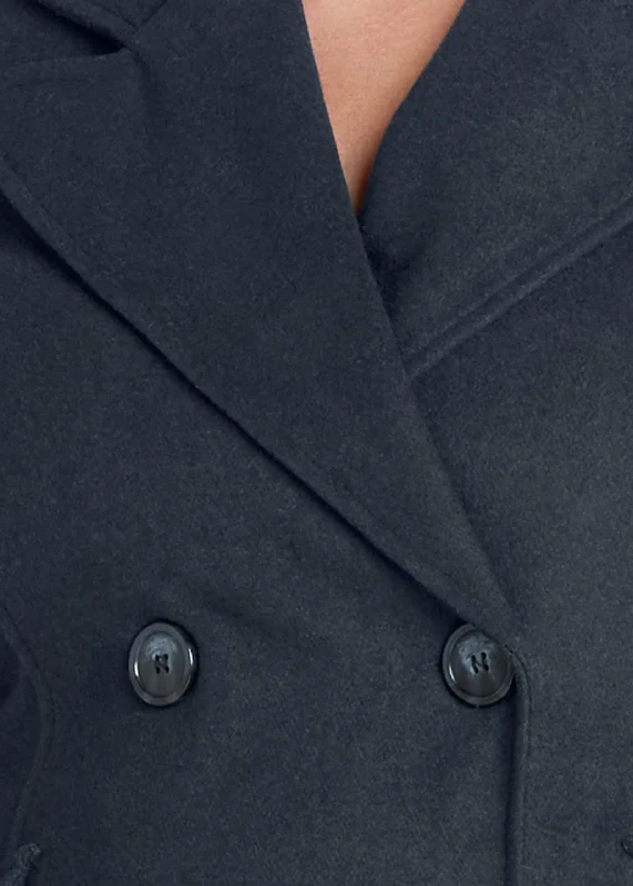 Long double breasted coat - Navy