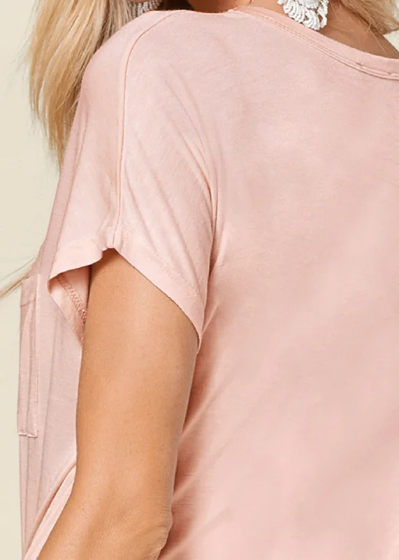 Twisted knot detail tee - Blush