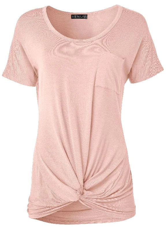 Twisted knot detail tee - Blush