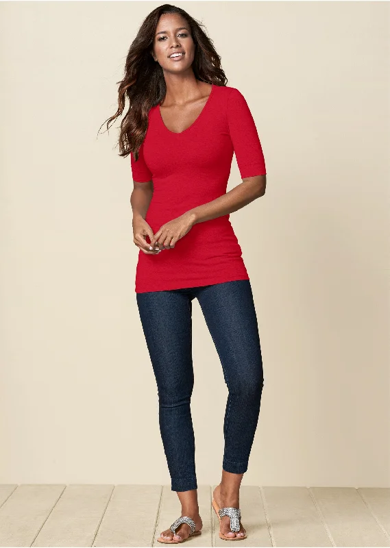 Long and lean tee - Red