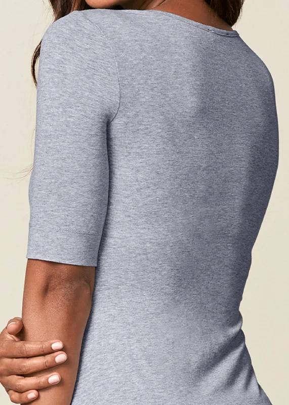 Long and lean tee - Light Heather Grey