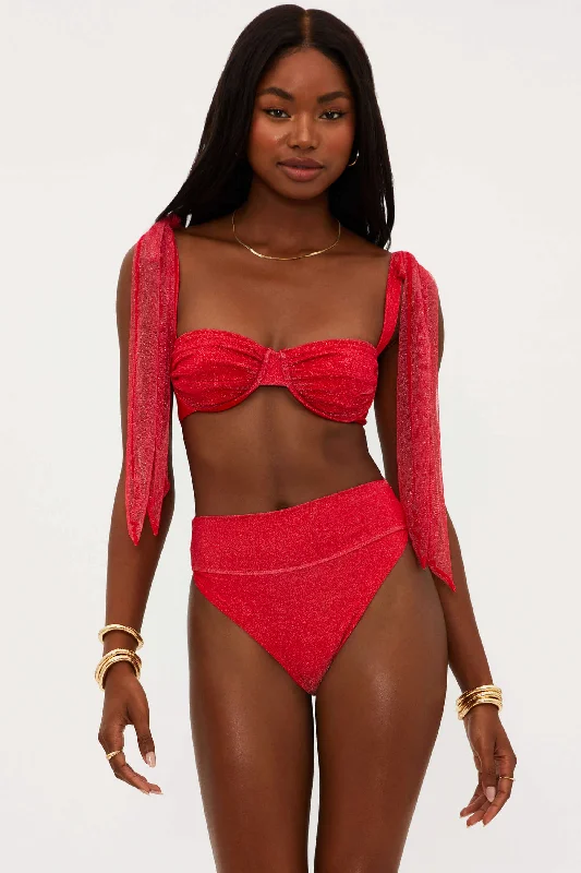 Drea Top Red Hot Shine