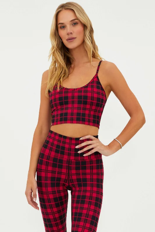 Libby Top Merry Plaid