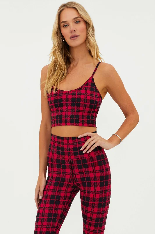 Libby Top Merry Plaid