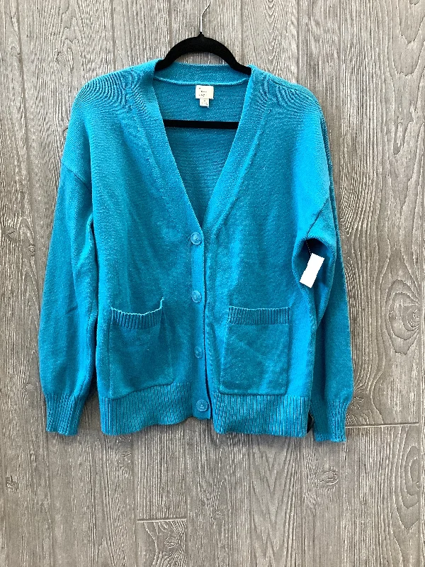 Sweater Cardigan By A New Day In Blue, Size: S