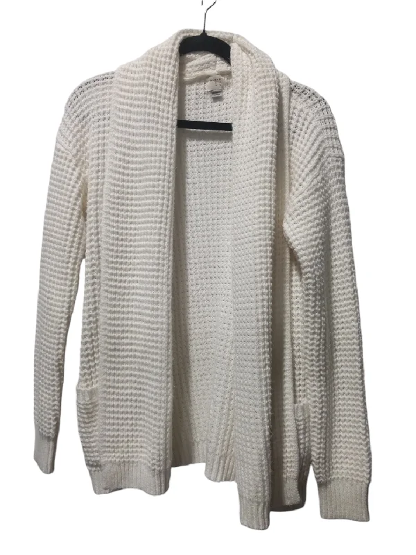 Sweater Cardigan By A New Day In White, Size: M