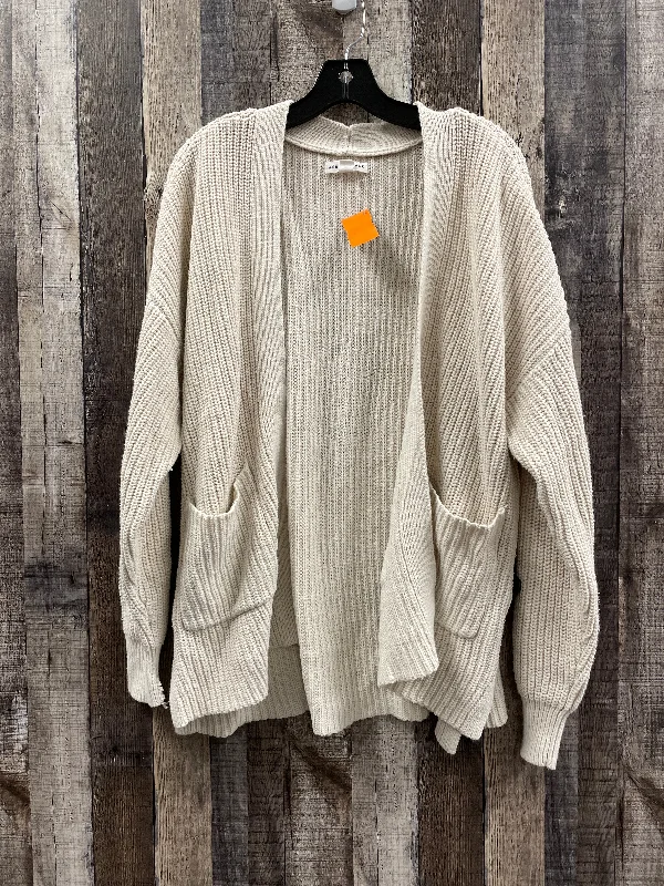 Sweater Cardigan By Aeropostale In Cream, Size: Xl