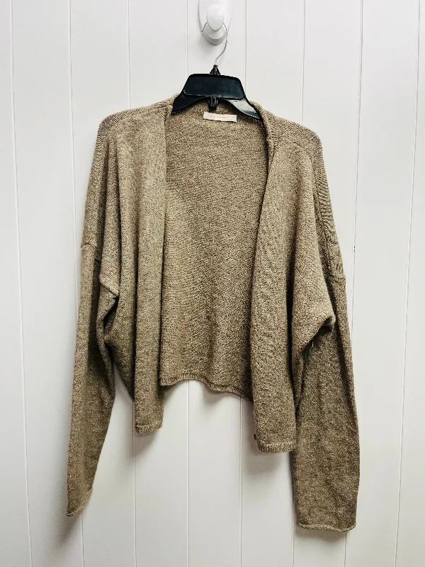 Sweater Cardigan By Clothes Mentor In Tan, Size: S