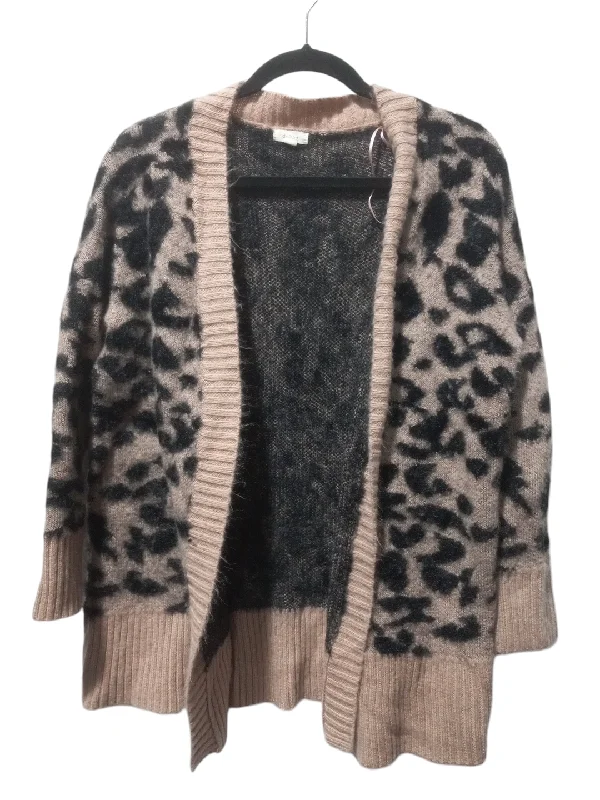 Sweater Cardigan By Debut In Animal Print, Size: Xs