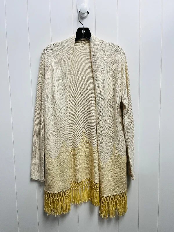 Sweater Cardigan By Lilly Pulitzer In Gold, Size: Xl