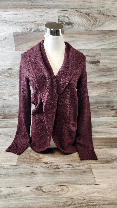 Sweater Cardigan By Loft In Red, Size: Xs