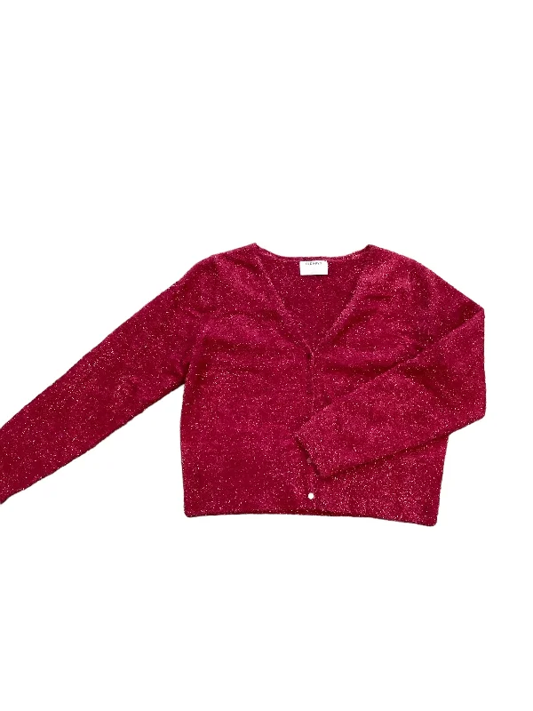 Sweater Cardigan By Old Navy In Red, Size: L