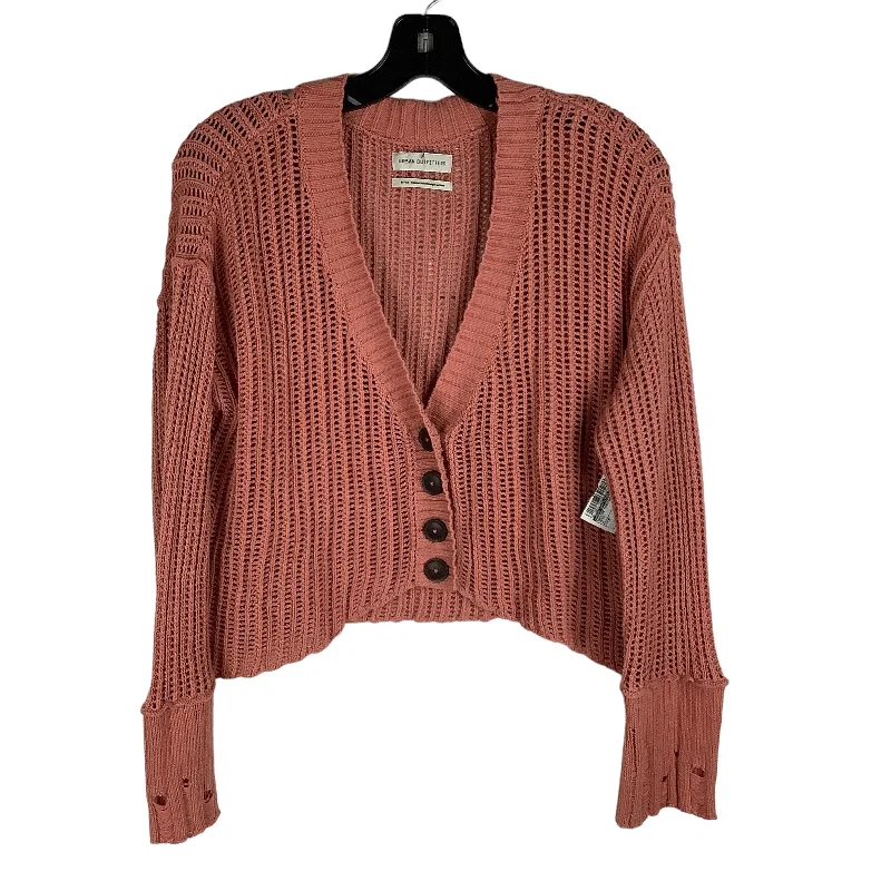 Sweater Cardigan By Urban Outfitters In Peach, Size: M