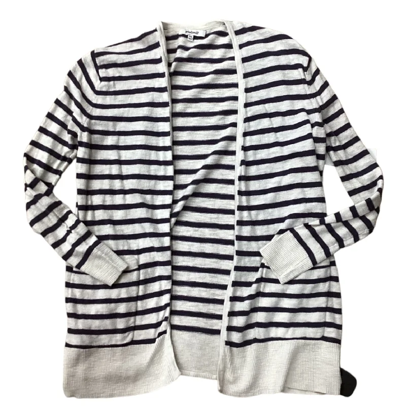 Sweater Cardigan Designer By Madewell In Striped Pattern, Size: Xxs