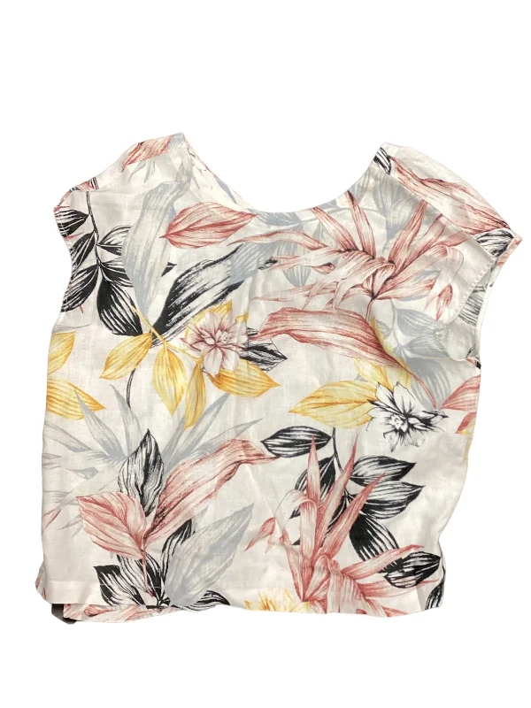 Top Sleeveless By C And C In Floral Print, Size: Xl