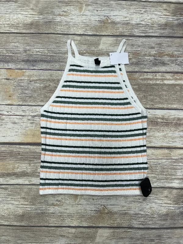 Top Sleeveless By Divided In Striped Pattern, Size: S