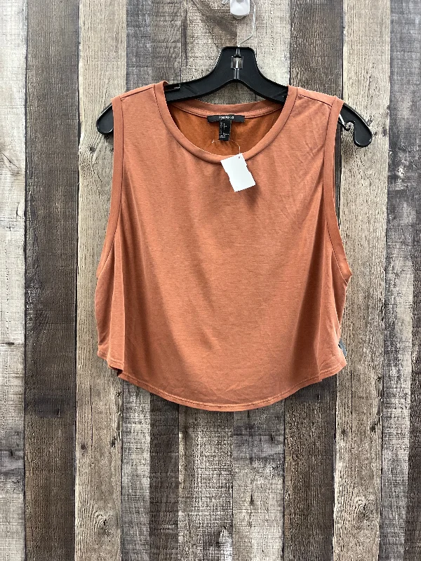 Top Sleeveless By Forever 21 In Copper, Size: L