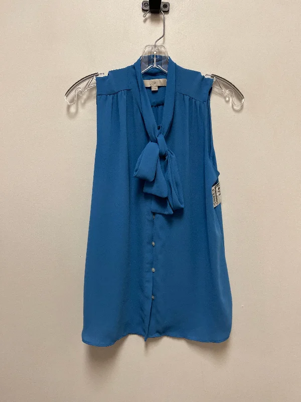 Top Sleeveless By Loft In Blue, Size: S