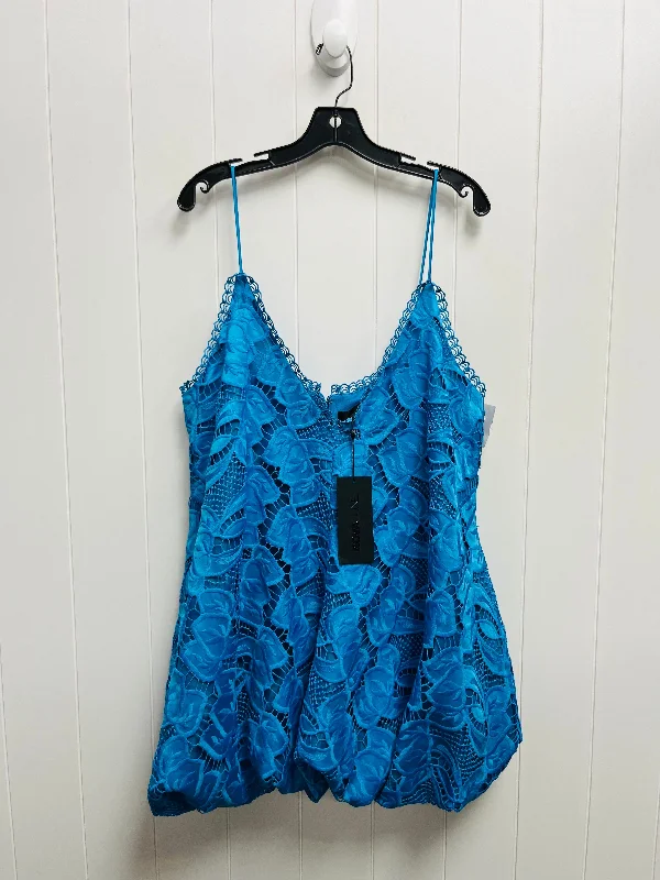 Top Sleeveless By NOVALUXE In Blue, Size: Xl