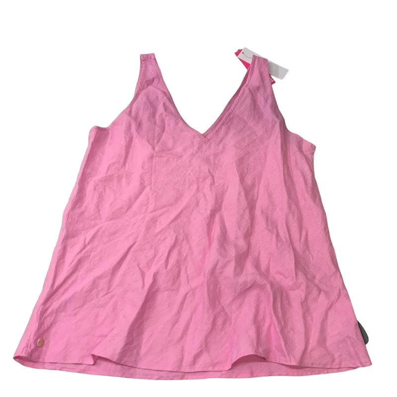 Top Sleeveless Designer By Lilly Pulitzer In Pink, Size: L