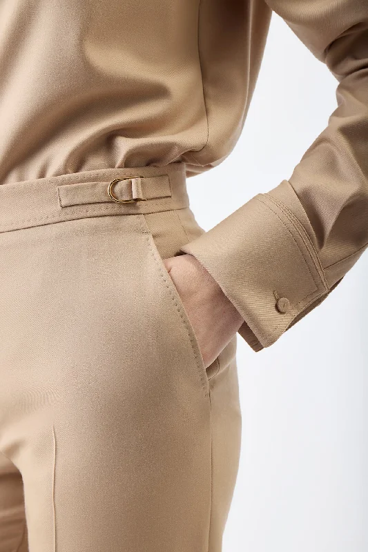 Vesta Pant in Camel Virgin Wool Twill